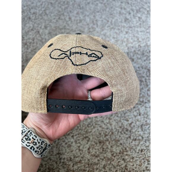 NWOT Alpha Maui Hemped Out Snapback Cap.  L/XL, Brown/Black, Hat, Hawaii - Picture 4 of 5